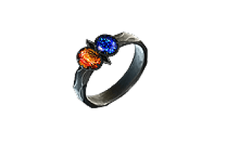 Gloom Spiral Synthesised Two-Stone Ring [PoE Mirrored Item]