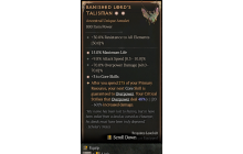 Banished Lord's Talisman[*DMG 48 | *3 CoreSkills | *15 %Life | 9.8 ATKSPD | 70 DMG_Overpower]