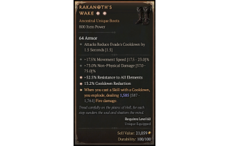 Rakanoth's Wake[*ROLL% 1609 | *13.2 CDR | *52.5 ResistAll | 17.5 MS | 73 DMG_NonPhys]