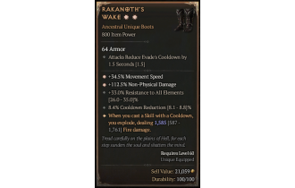 Rakanoth's Wake[*ROLL% 1682 | *34.5 MS | *112.5 DMG_NonPhys | 8.4 CDR | 33 ResistAll]