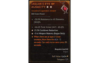 Legendary Amulet[Rogue | *3 WeaponMastery | *13.2 CDR | 46.6 TA]