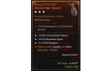 Legendary Amulet[Druid | *3 WildImpulses | *34.5 MS | *12 Crit]