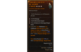 Legendary Amulet[Rogue | *3 AlchemicalAdvantage | *34.5 MS | *52.5 DMG]