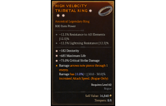 Legendary Ring[*182 DEX | *685 Life | *75 DMG_Crit]