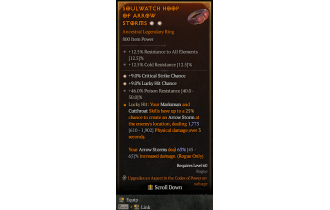 Legendary Ring[*9 Crit | *9 LHC | 46 PR]