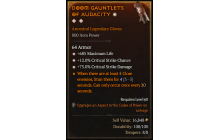 Legendary Gloves[*12 Crit | *75 DMG_Crit | *685 Life]