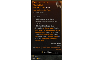 Legendary Gloves[RapidFire | *4 RapidFire | *12 Crit | 47 DMG_Vulnerable]