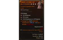 Legendary Chest Armor[*18 ResistAll | *352 Armor | *182 WP]