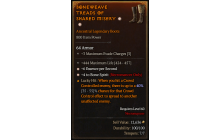 Legendary Boots[Necromancer | *4 BoneSpirit | *6 ESpS | 444 Life]