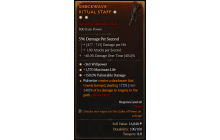 Legendary Staff[*150 DMG_Vulnerable | *363 WP | *1370 Life]