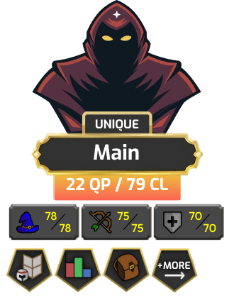 Main | Starter | Pure - 70 DEF | TTL: 618 | CL: 79 | QP: 22 [78 Mage | 75 RAN | 70 DEF + MORE!]