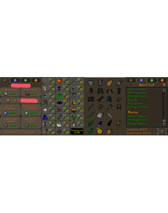 Pure - Zerker | Main | TTL: 1296 | CL: 96 | QP: 176 [99 MAGE, 99 RAN, 99 STR, B Gloves, Fire Cape, Max POH, Torso + MORE!]