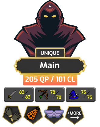 Main | TTL: 1591 | CL: 101 | QP: 205 [Dizana's Quiver, B Gloves, Defender, DS2, Infernal, Piety, MM2, Mithril Gloves + MORE!]