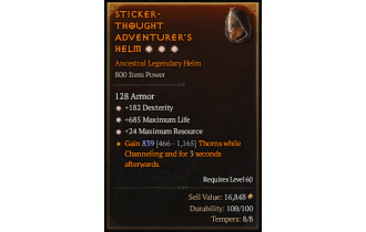 Legendary Helm[*24 MR | *182 DEX | *685 Life]