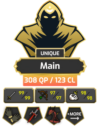 Main | Ironman | TTL: 2084 | CL: 123 | QP: 308 [99 RAN, B Gloves, Defender, DS2, Fire Cape, Piety, Void, Graceful + MORE!]