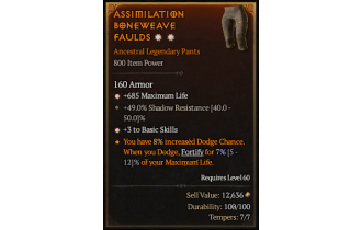 Legendary Pants[*3 BasicSkills | *685 Life]