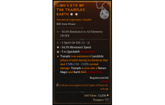 Legendary Amulet[Druid | *3 QS | *34.5 MS]