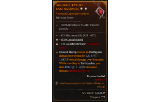 Legendary Amulet[Barbarian | *3 Counteroffensive | *15 ATKSPD]