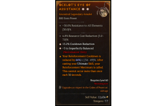 Legendary Amulet[Necromancer | *3 ImperfectlyBalanced | *13.2 CDR | 6.8 RCR]