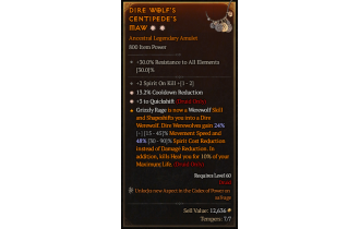 Legendary Amulet[Druid | *3 QS | *13.2 CDR]