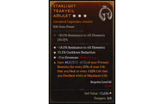 Legendary Amulet[Druid | *3 Envenom | *13.2 CDR]