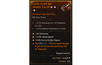 Legendary Ring[*9 Crit | *15 ATKSPD | *182 DEX]