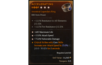 Legendary Ring[*15 ATKSPD | *685 Life | *75 DMG_Vulnerable]