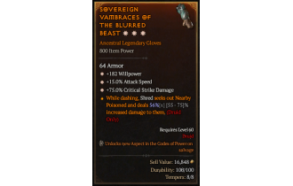 Legendary Gloves[*15 ATKSPD | *75 DMG_Crit | *182 WP]