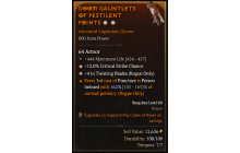 Legendary Gloves[TwistingBlades | *4 TwistingBlades | *12 Crit | 444 Life]