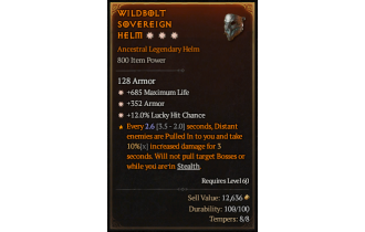 Legendary Helm[*12 LHC | *352 Armor | *685 Life]