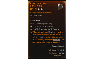 Legendary Helm[*12 LHC | *18 ResistAll]