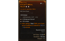 Legendary Helm[*352 Armor | *6 ENpS | 108 DEX]