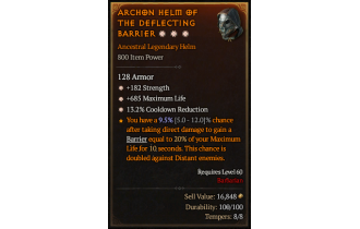 Legendary Helm[*13.2 CDR | *182 STR | *685 Life]