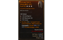 Legendary Pants[*352 Armor | *182 INT | *685 Life]