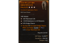 Legendary Pants[*18 ResistAll | *9 Dodge | *685 Life]