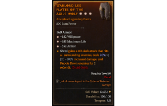 Legendary Pants[*352 Armor | *182 WP | *685 Life]