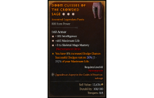 Legendary Pants[Necromancer | *3 SkelMage | *182 INT | *685 Life]