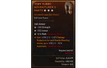 Legendary Pants[Barbarian | *4 Bash | *352 Armor | *182 STR]