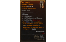 Legendary Pants[Druid | *4 WindShear | *18 ResistAll | *182 WP]