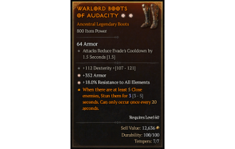 Legendary Boots[*18 ResistAll | *352 Armor | 112 DEX]