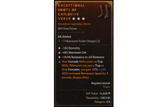 Legendary Boots[*18 ResistAll | *182 DEX | *685 Life]