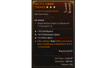 Legendary Boots[Necromancer | *4 BoneSpirit | *34.5 MS | *182 INT]