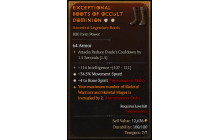 Legendary Boots[Necromancer | *4 BoneSpirit | *34.5 MS | 114 INT]