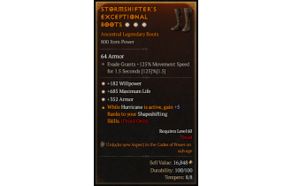 Legendary Boots[*352 Armor | *182 WP | *685 Life]