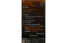 Legendary Boots[Rogue | *4 ShadowStep | *352 Armor | *685 Life]