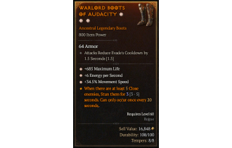 Legendary Boots[*34.5 MS | *6 ENpS | *685 Life]