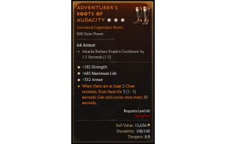 Legendary Boots[*352 Armor | *182 STR | *685 Life]