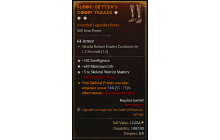 Legendary Boots[Necromancer | *3 SkelWarrior | *182 INT | *685 Life]