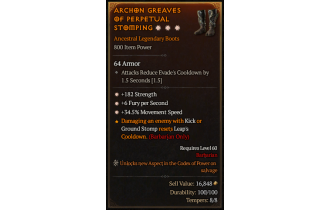 Legendary Boots[*34.5 MS | *6 FpS | *182 STR]