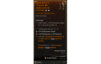 Legendary Boots[*34.5 MS | *18 ResistAll]